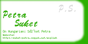 petra suket business card